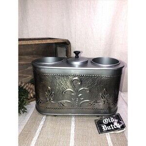 Old Dutch Antique Embossed Heritage 2-Bottle Wine Chiller, Pewter Finish